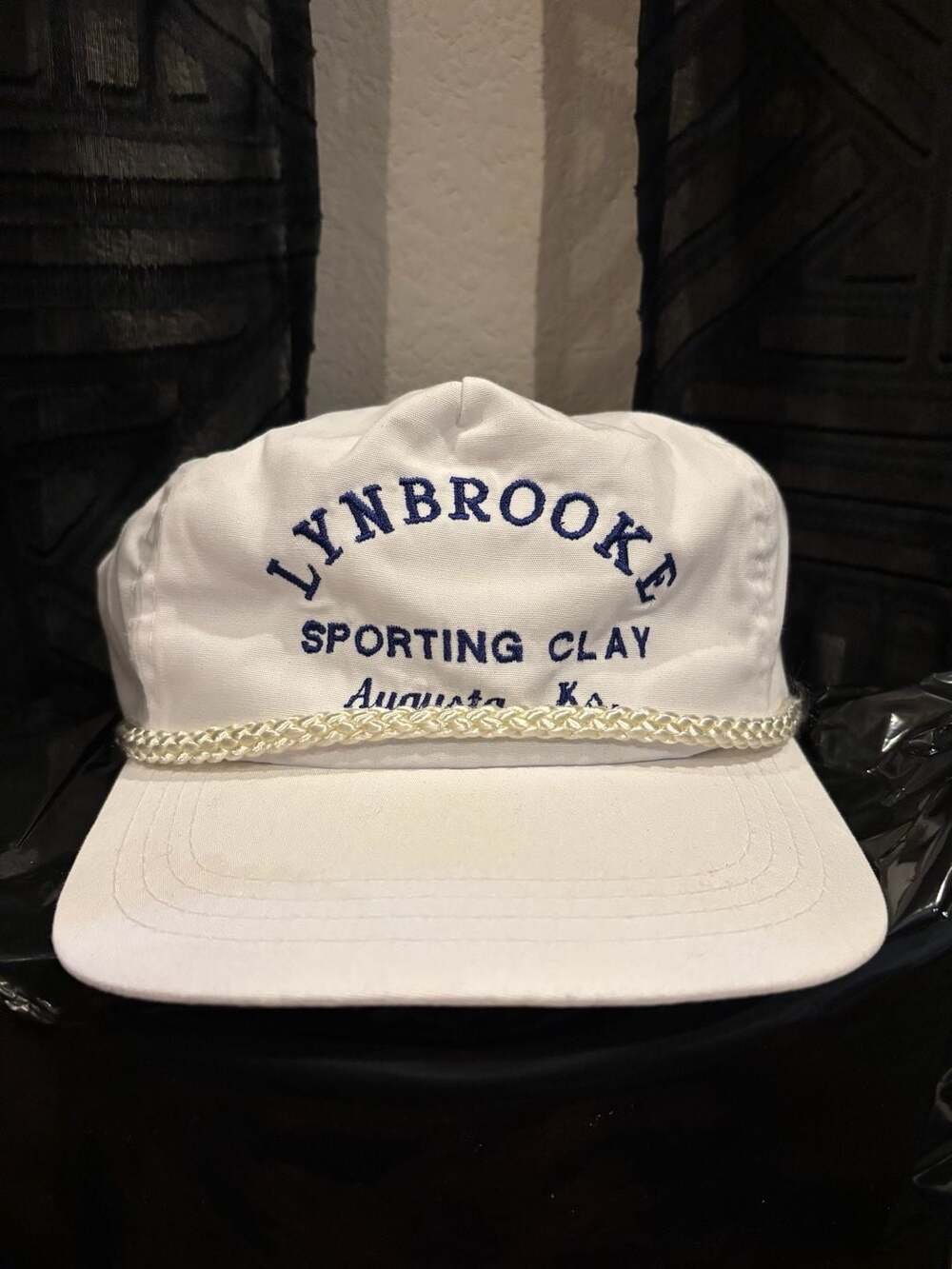 Vintage Lynbrooke Sporting Clay Augusta KS White Rope Snapback Hat